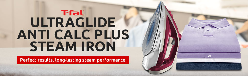 T-fal steam iron anticals plus ultraglide linen care home, cloths, care, red