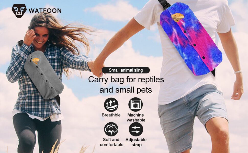 Adjustable Soft Lizard Sling Bearded Dragon Safe Sling Carrier