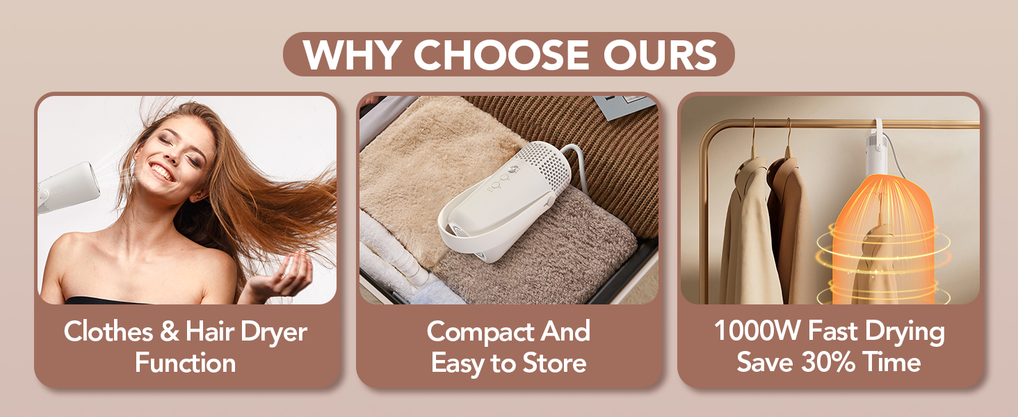 Small Compact Electric Drying Machine with Dry Bag for Travel