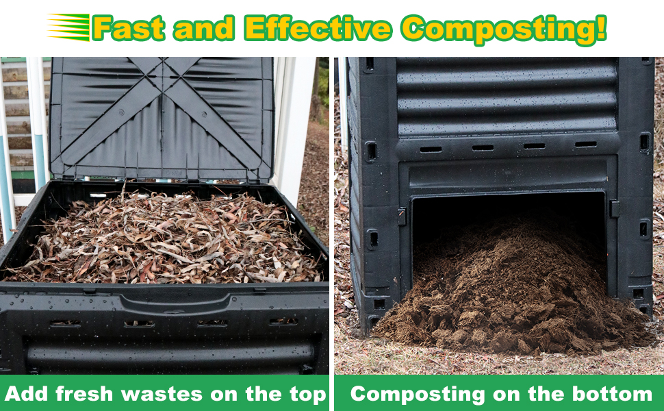Compost Bin by Hongmai, Waterproof Outdoor Compost Bin