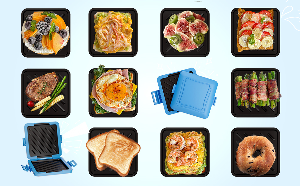 Blue Microwave Toastie Maker