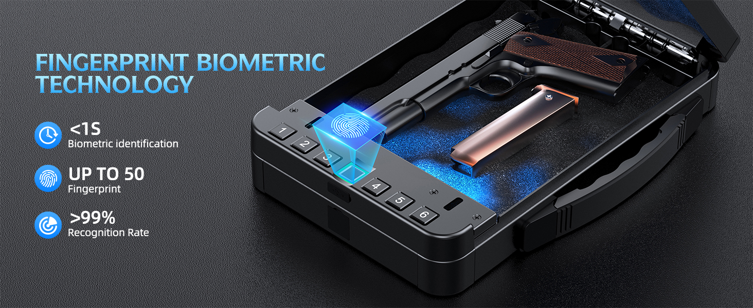 biometric gun safe for handgun