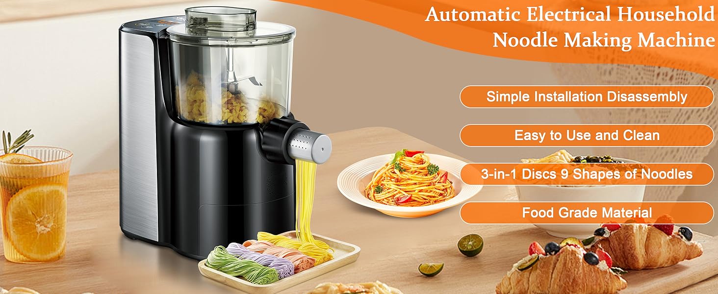 Electric Automatic Pasta Maker, Homemade Noodle Machine for