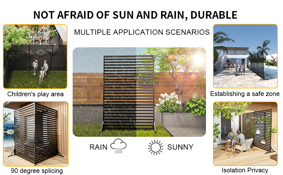  Metal Privacy Screen for Outdoor