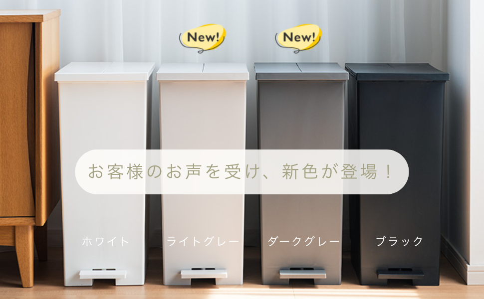 KEYUCA ダストボックス LL 45L×2個【ブラック】 KEYUCA ダストボックス LL 45L×2個【ブラック】