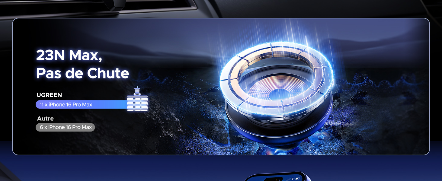 support telephone voiture magnetique pour magsafe