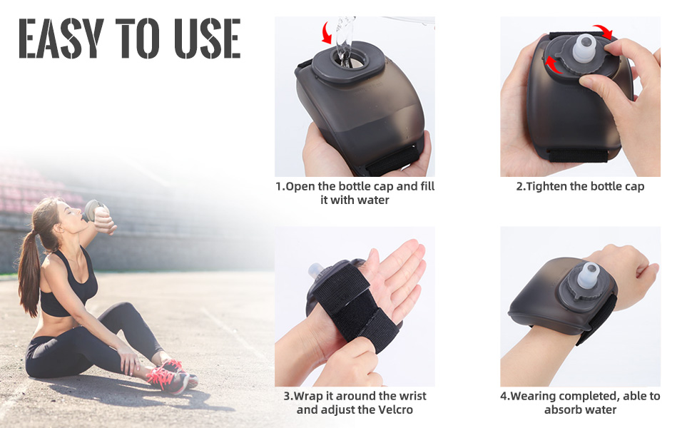 flexible handheld water bottle for runners sports water bottle soft flask