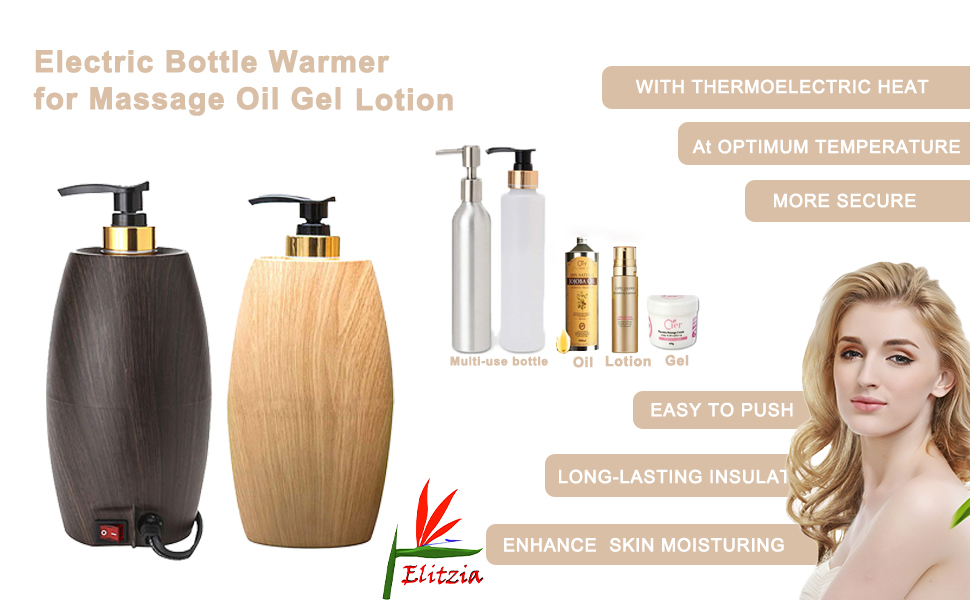 Electric Bottle Warmer For Massage Oil Lotion Gel 131°F Constant Temperature With