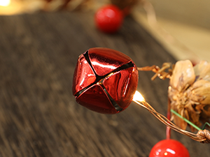 Christmas Garland with Lights with 6 Red Bells