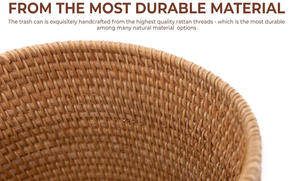 Rattan Trash can