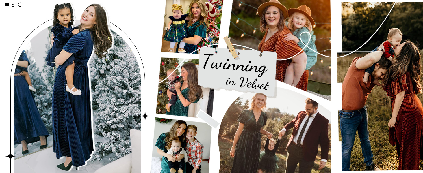 Velvet Wedding Guest Dress for Women