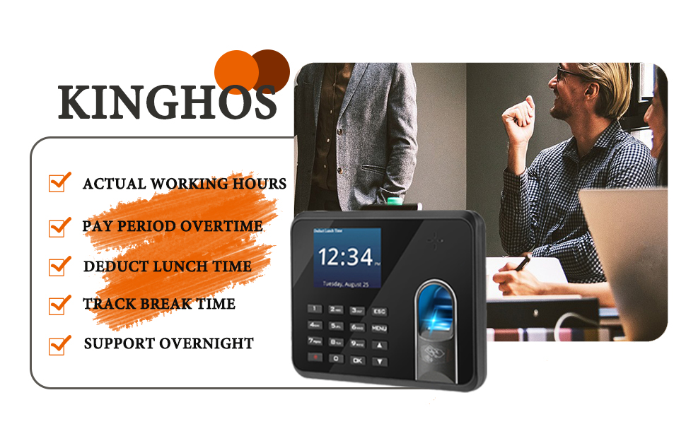 KYIDZON Clocking in Machine, Auto Calculate Overtime and Work Hour
