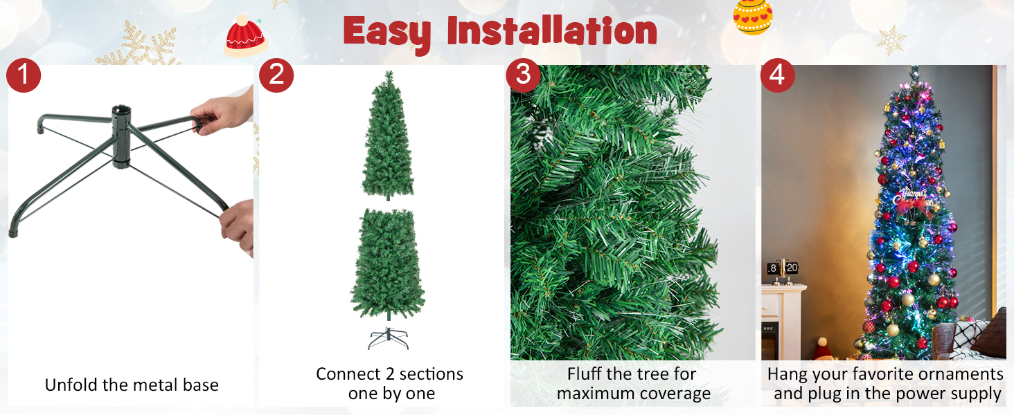 Fiber Optic Pencil Christmas Tree
