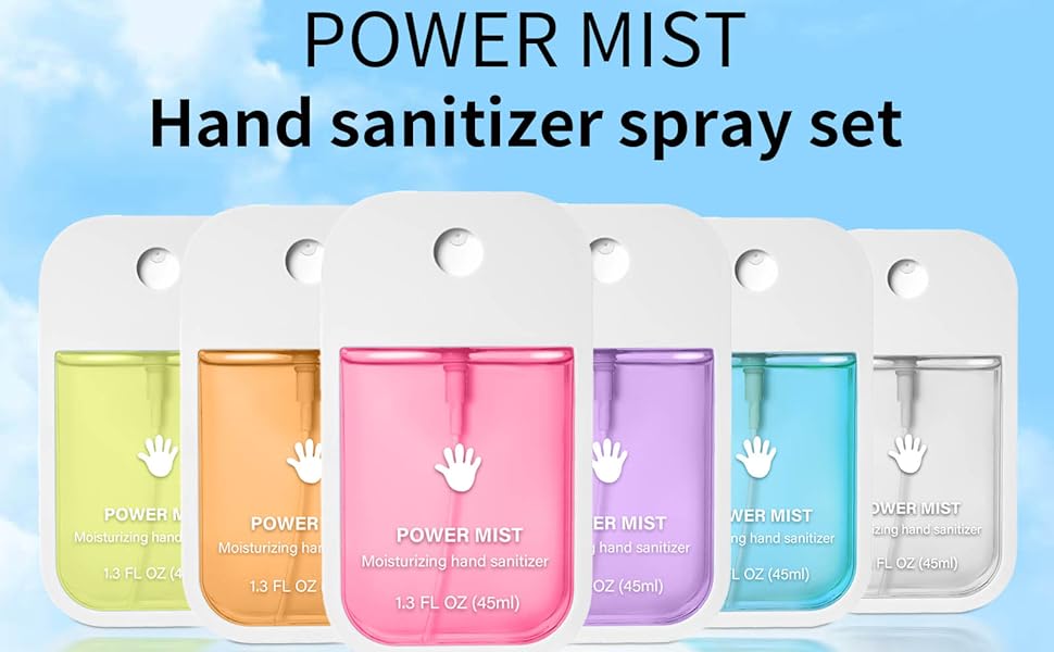 6pc Power Mist Hand Sanitizer Set