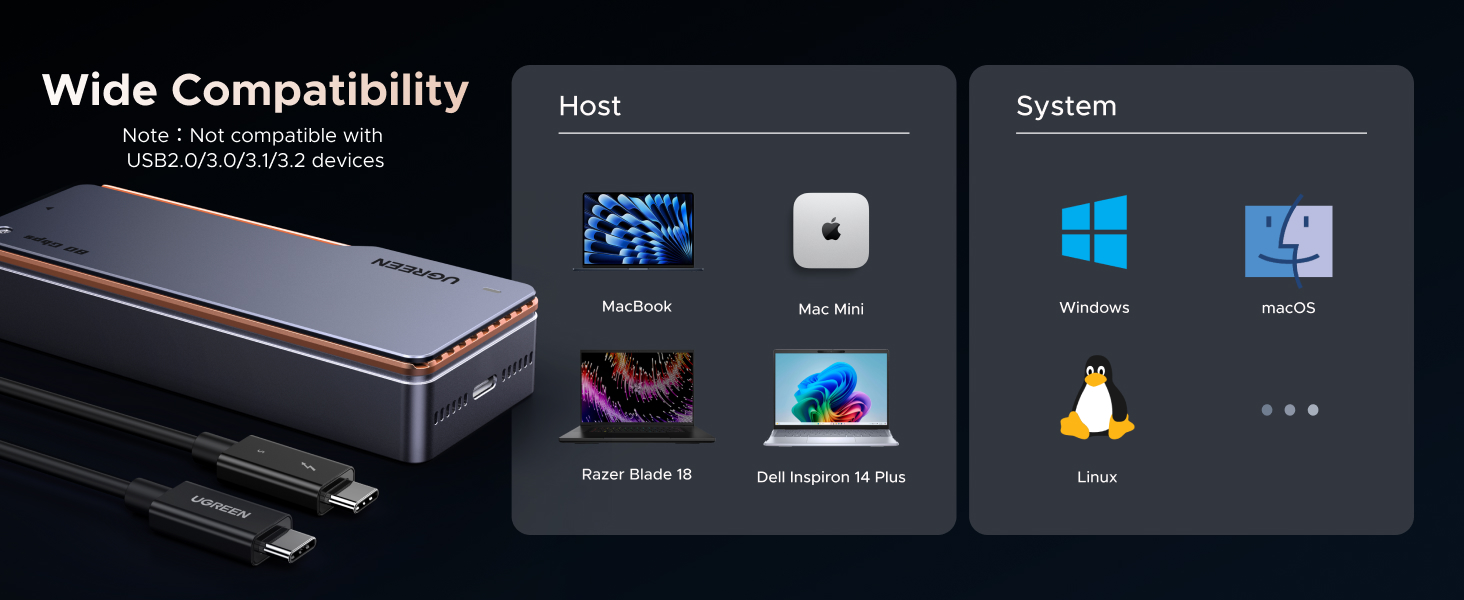 UGREEN 80G NVME ENCLOSURE