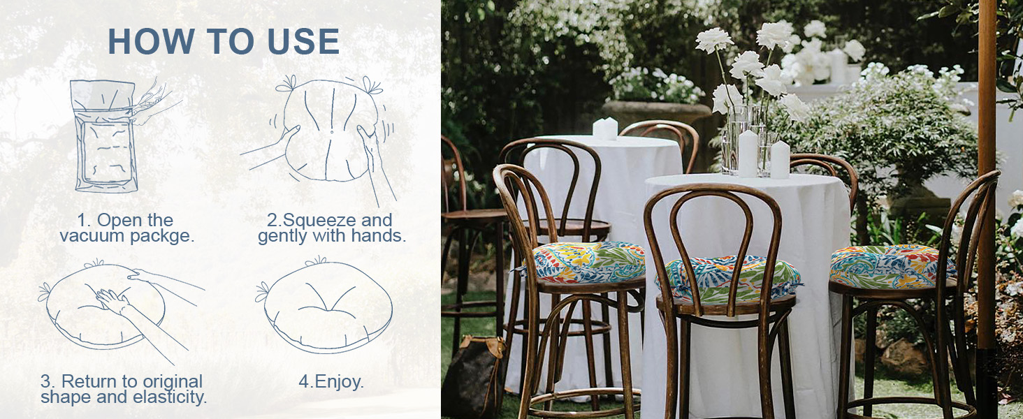 Outdoor Bistro Chair Cushion