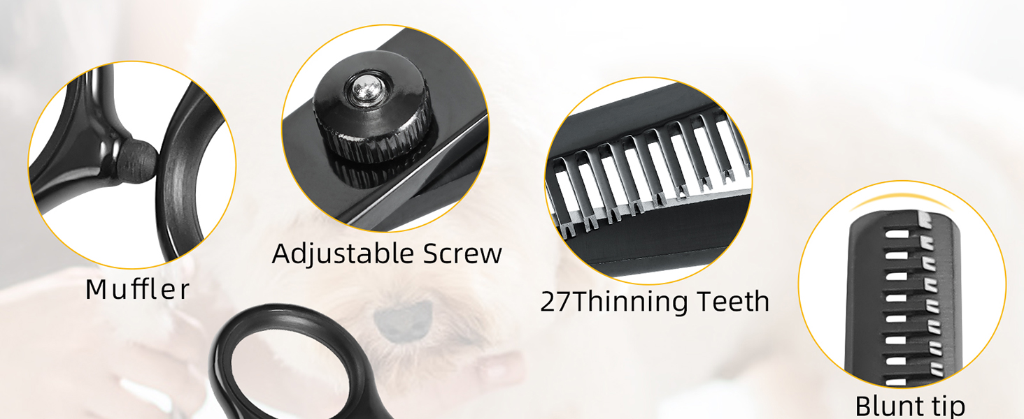 black thinning scissors dog cat pet grooming