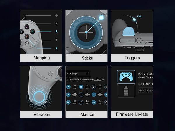 8BitDo Pro 3 Bluetooth Controller for Switch/Switch 2, TMR Joysticks,Hall/Tactile Triggers