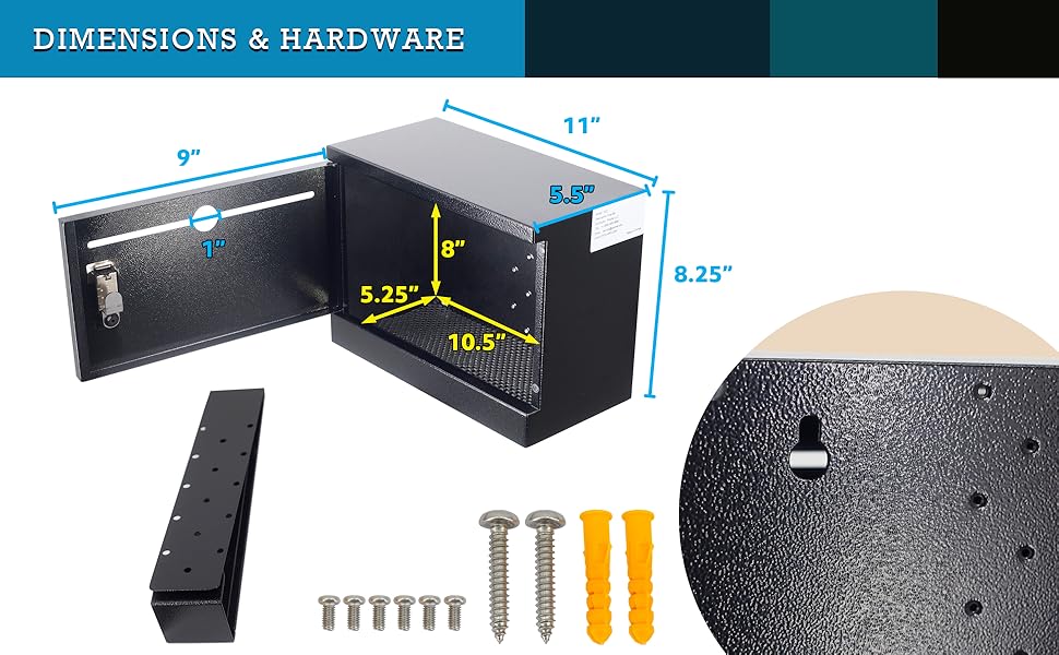 Pochar OvertheDoor Steel Box Specimen Containers, Payment Drop box