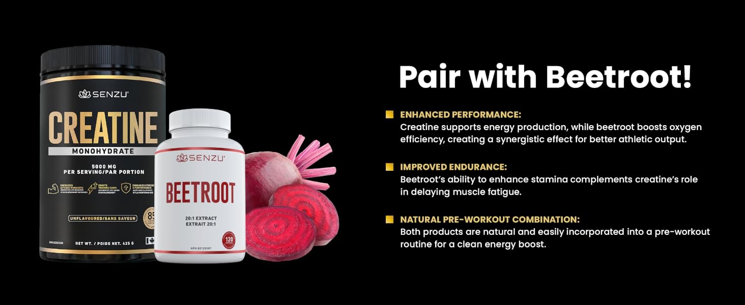 Creatine Monohydrate Powder - preworkout powder for athletes, older adults, seniors