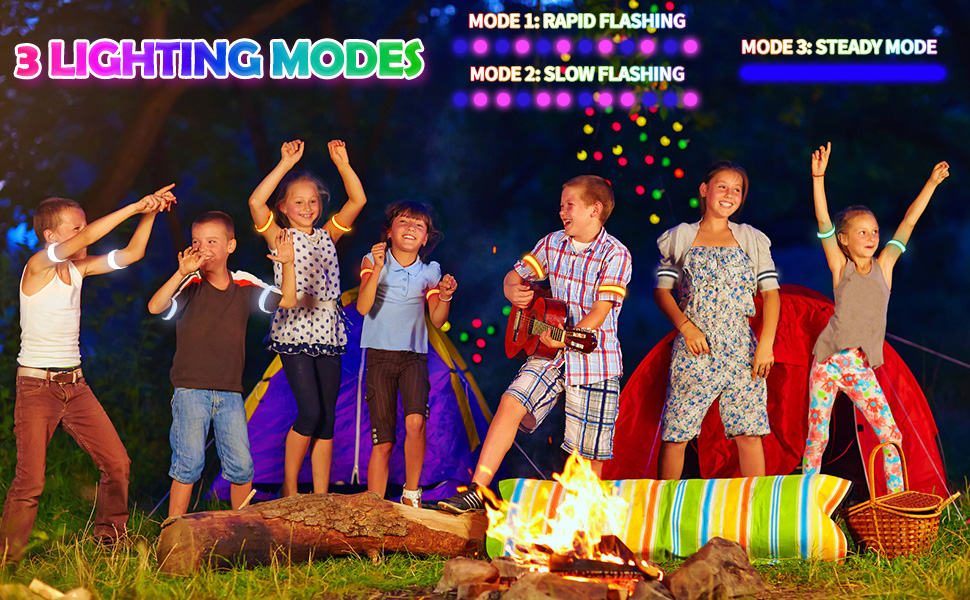 bracelet wrist armband band belt walk safety run party blinking knuckle reflectors wearable slap toy