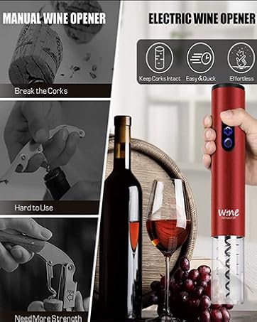 Smart electric rechargeable wine bottle opener