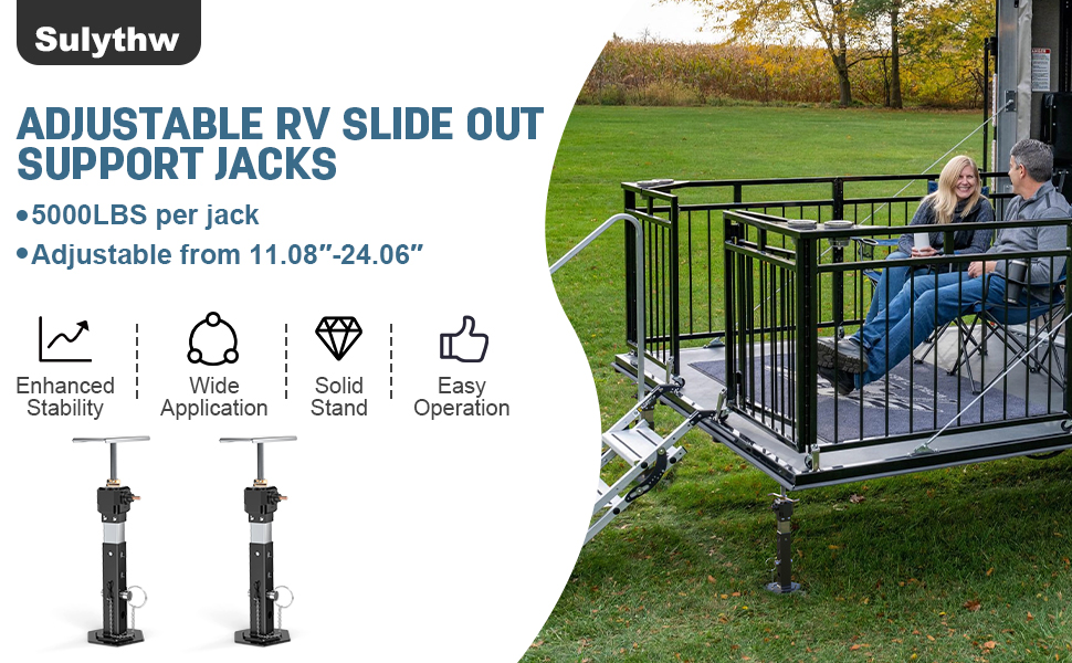 Sulythw RV Slide Out Supports Stabilizer Jacks MultiFunction 2 Pcs
