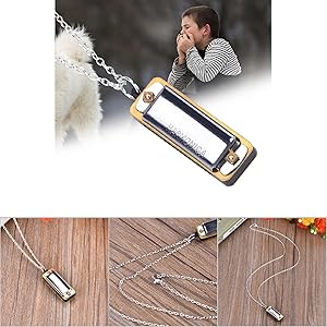 シルバー ハーモニカ 装飾付き Amazon.co.jp: ハーモニカ ミニハーモニカ 4ホール ネックレス