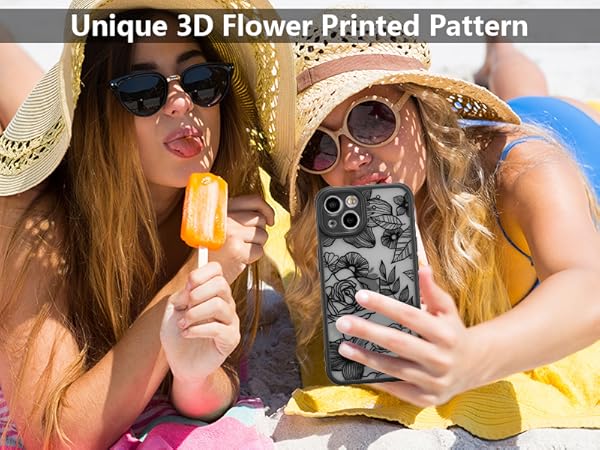 Amazon.com: XIZYO for iPhone 13 Case, Floral Rose Cute Phone