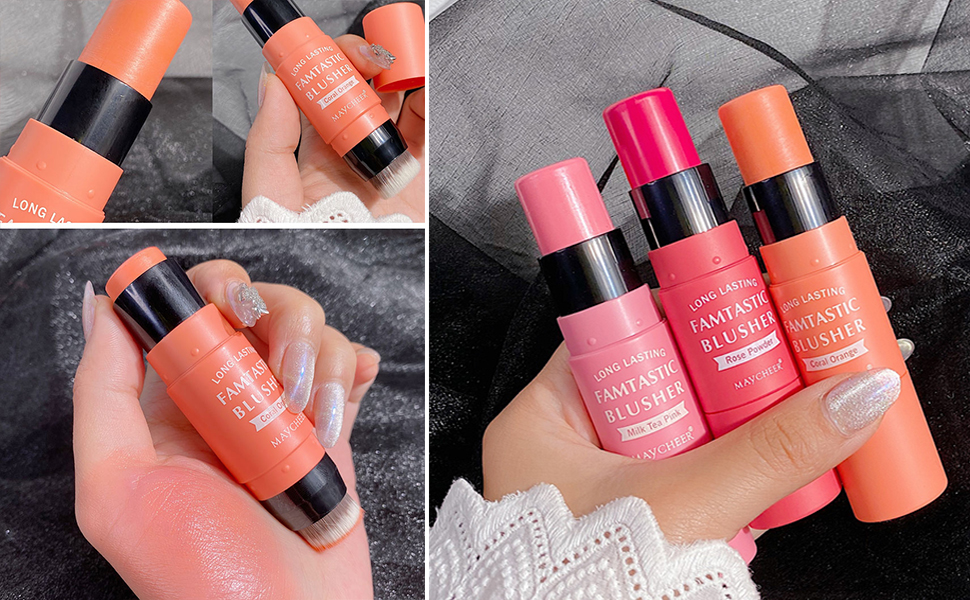 Cream Blush Stick with Brush