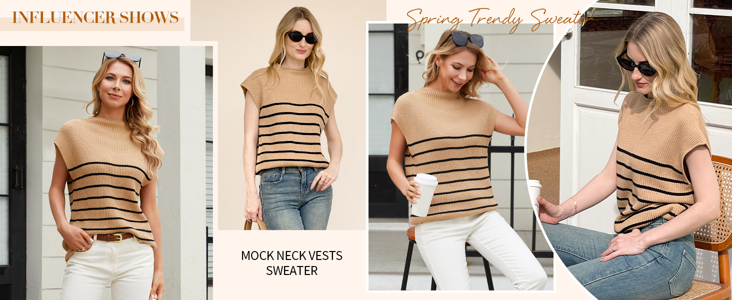 Sleeveless Sweater Tops for Women