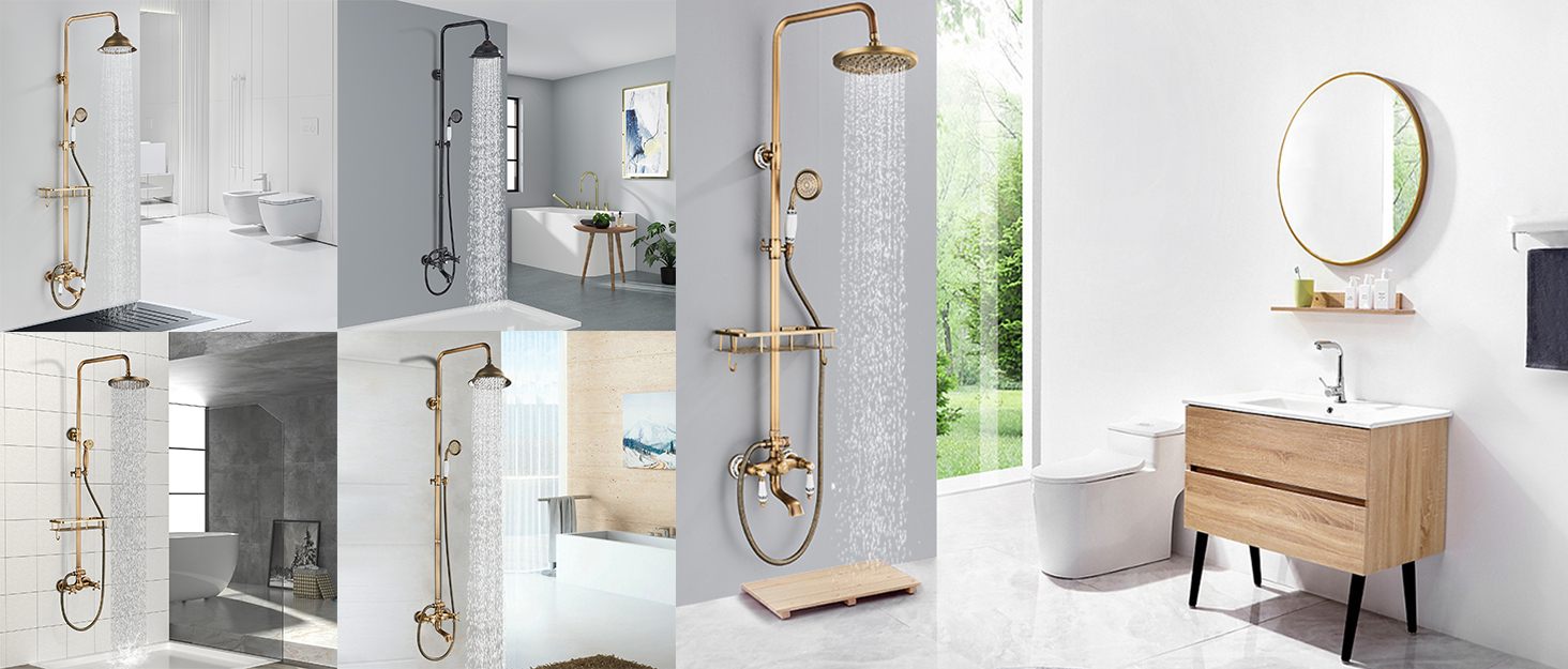 outdoor shower fixtures antique brass shower fixture bathroom faucets exposed shower system kit unit
