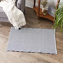 Amazon.com: DII Contemporary Square Recycled Yarn Rug, Gray