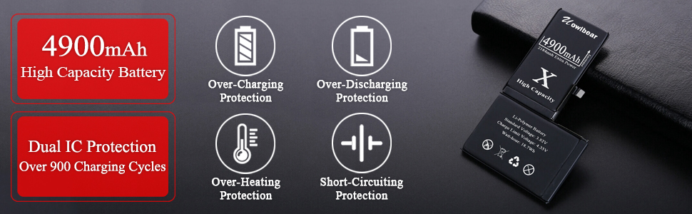 4900mah iphone x battery