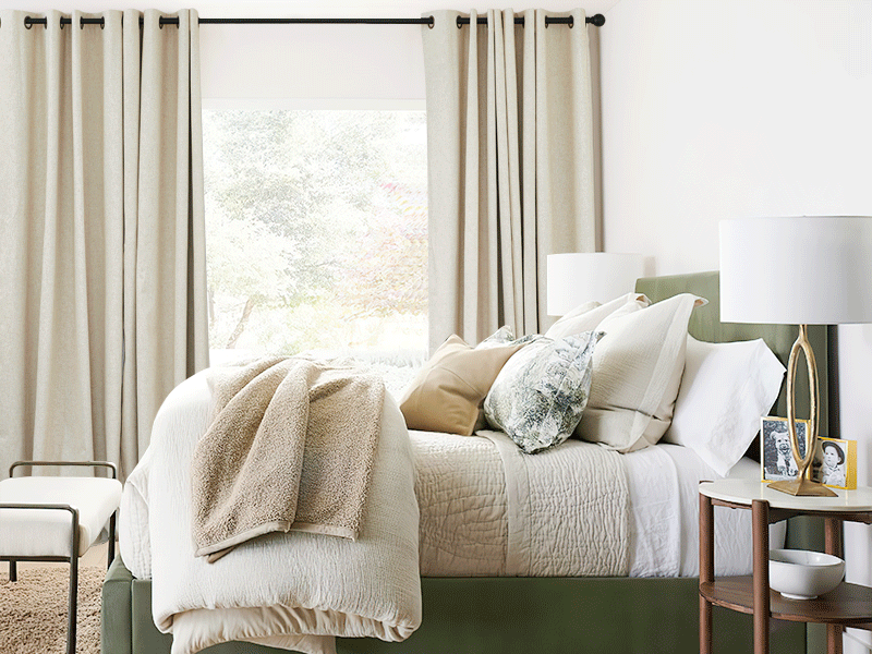 RIDEAUX OCCULTANTS EN LIN POUR CHAMBRE SALON