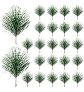 MAGICLULU 24Pcs Artificial Pine Branches Fake Greenery Pine Picks Faux Cedar Branches for Christm...