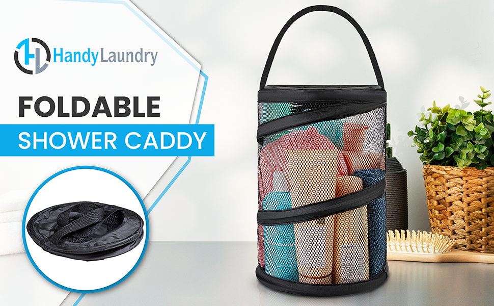 collapsible shower caddy