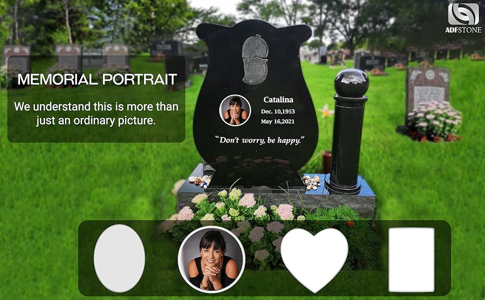 ADFSTONE Personalized Ceramic Photo for Headstone