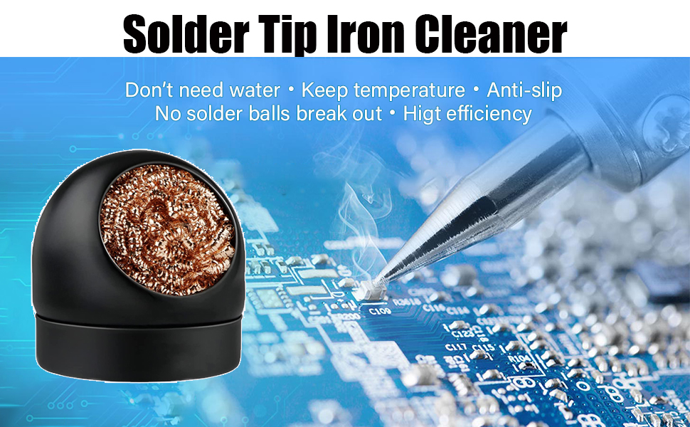 Soldering Iron Tip Cleaner Nonslip Solder Tip Cleaning