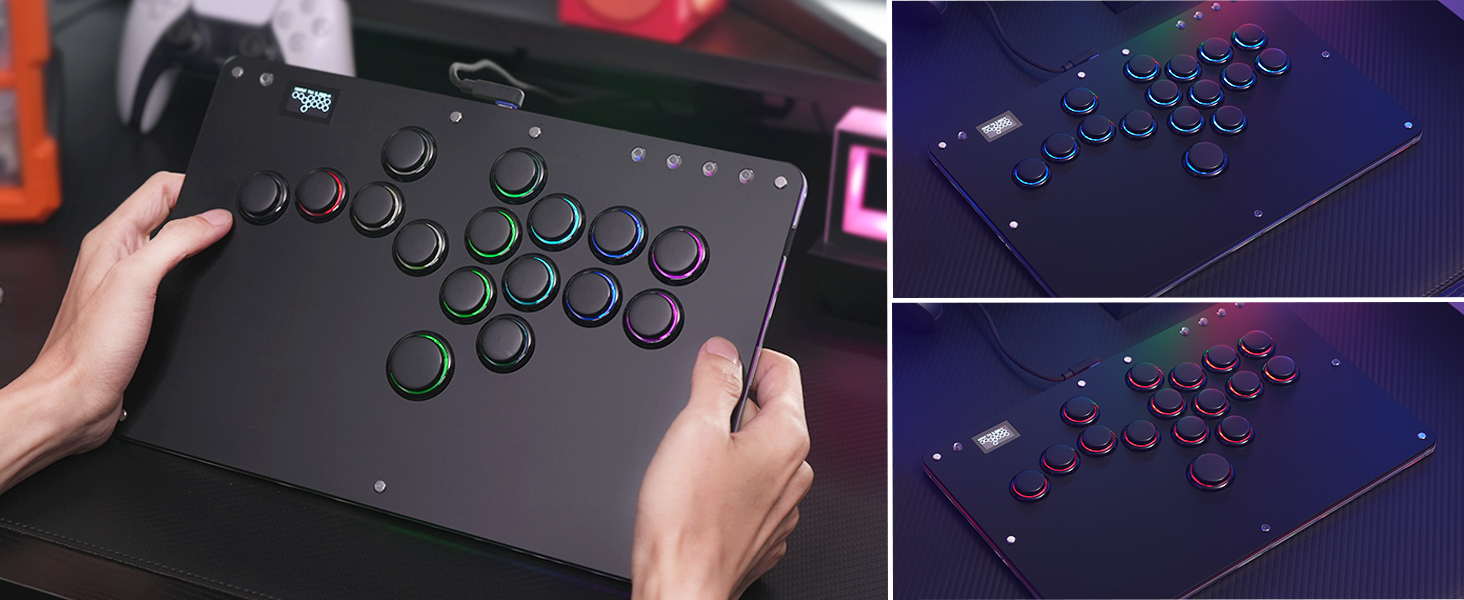 haute42 leverless controller COSMOX hitbox controller leverless arcade stick fight pad controller