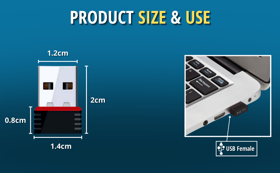 Hyperkin 950M WirelessN Mini USB Adapter (OTWUA950NM) 802.11N