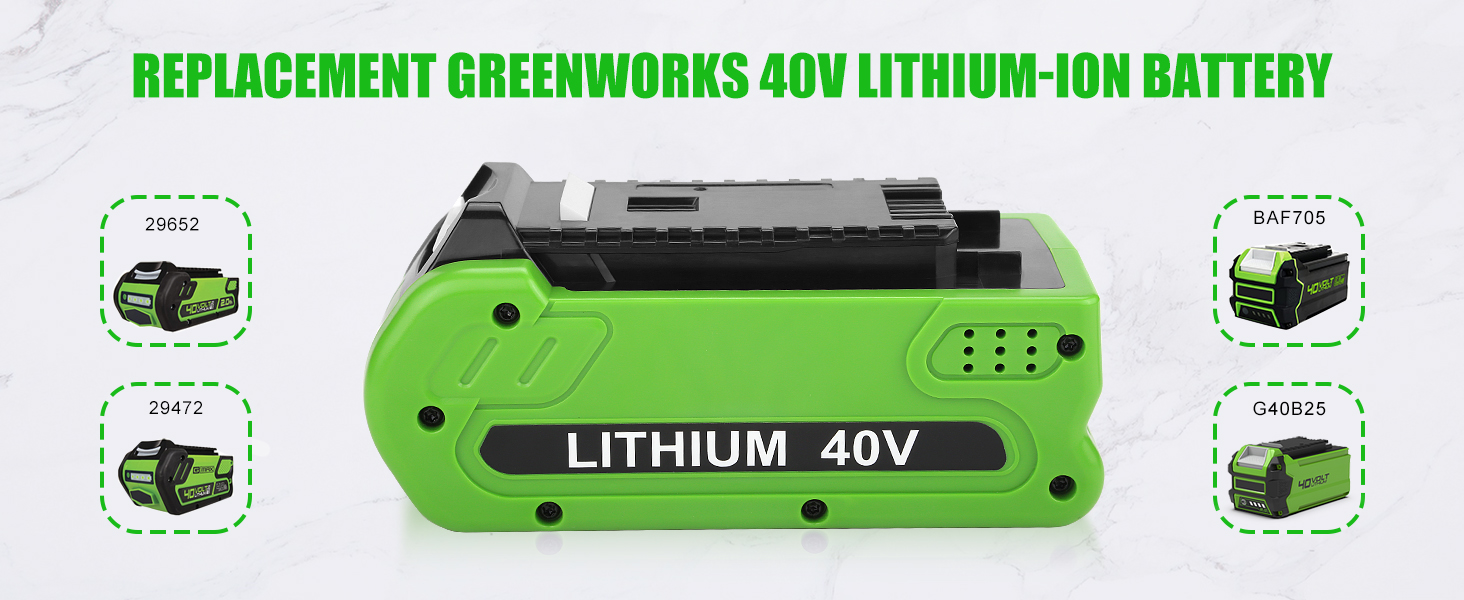 Energup 40V Replacement Greenworks 40V Lithium Battery for GreenWorks