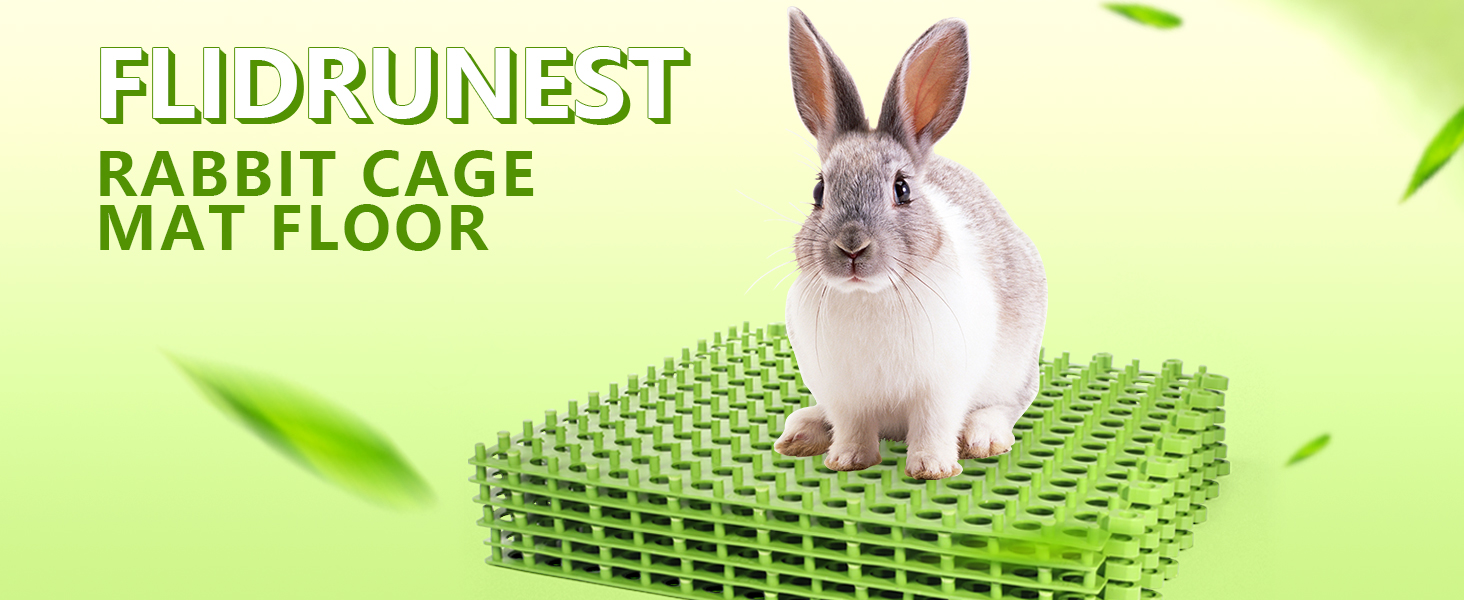 FlidRunest 6 Pcs Rabbit Mats for Cages, Reusable Rabbit