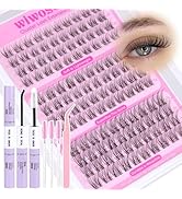 wiwoseo Wispy Lash Clusters Natural Eyelash Clusters Kit Wispy Cluster Eyelash Extensions Cluster...