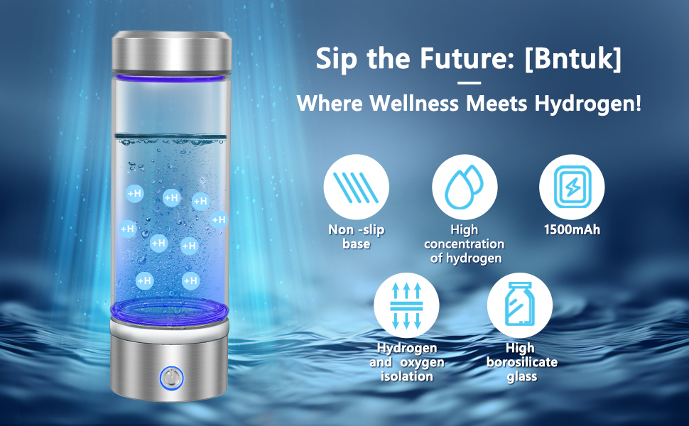 Amazon.com: Bntuk 2 Pack Hydrogen Water Bottle, Portable Rechargeable - Hydrogen Water Bottles For Sale Near Me