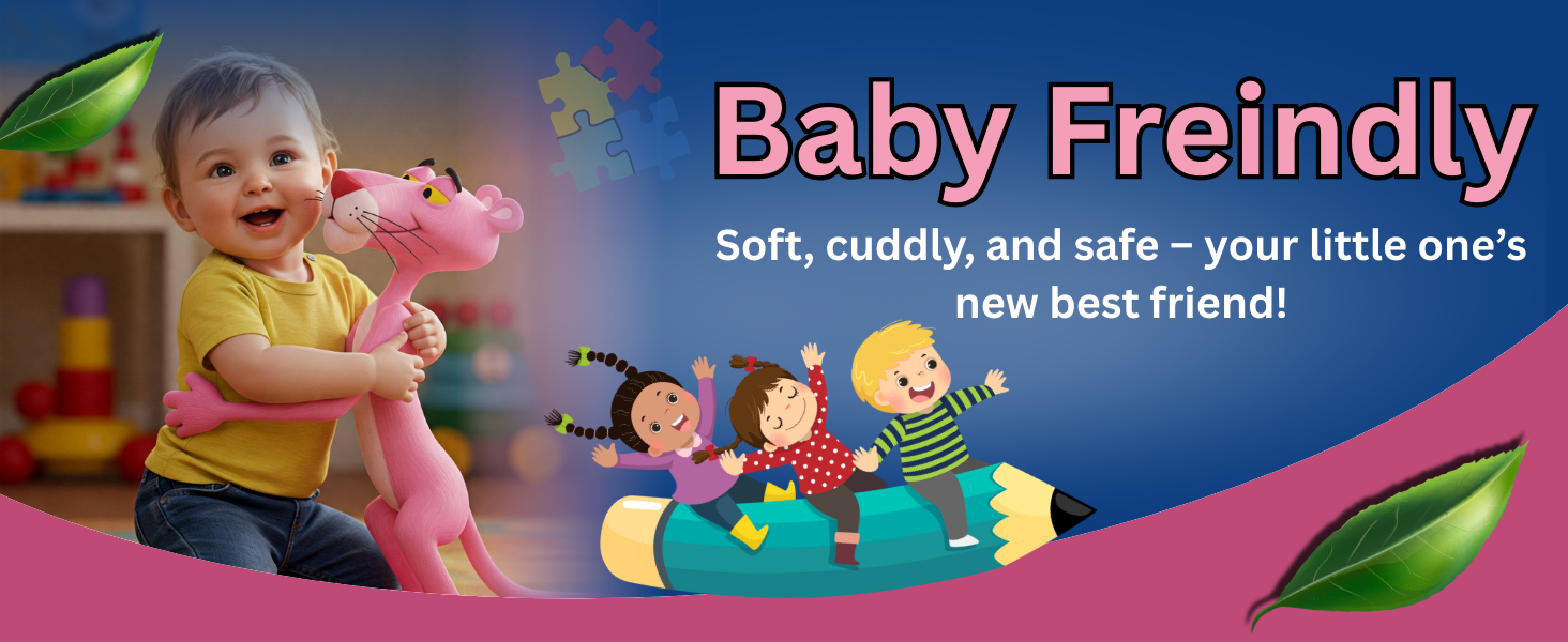 Soft Plush Toys | Pink Panther Animal Soft Stuffed Toy for Kids & Toddler | Home Decor(30 Cm)
