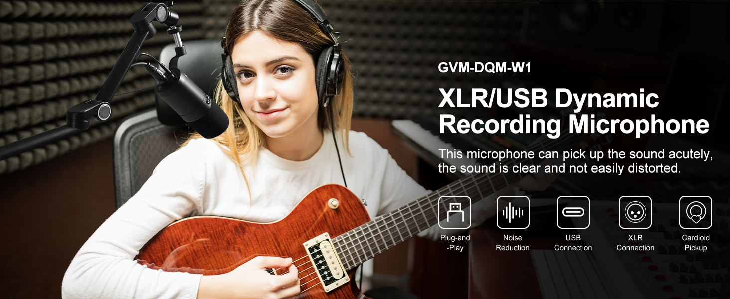 Professional-grade Dynamic Recording Microphone