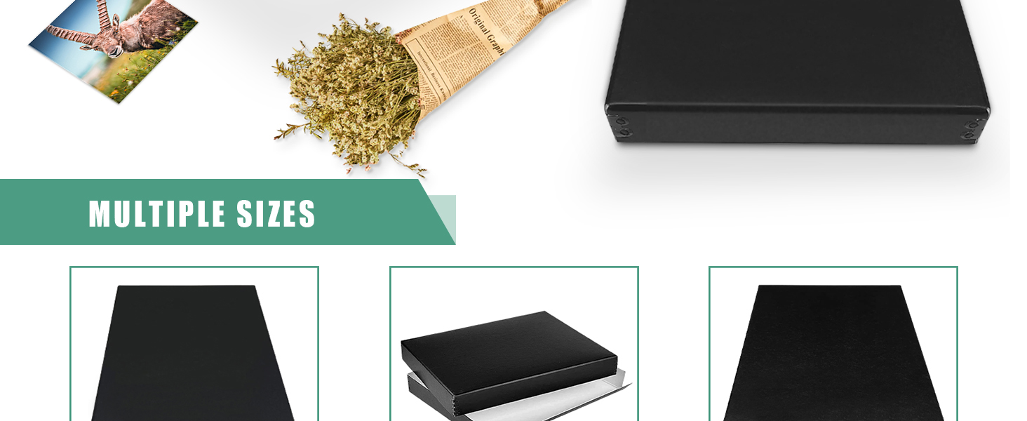 Golden State Art, Museum Archival Storage Box, AcidFree Drop Front Photo Storage