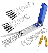 Anxingo 4 Pcs Carburetors Carbon Dirt Jet Remove Cleaner Tool Kit, 13 Wire Torch Tip Cleaner Wire...