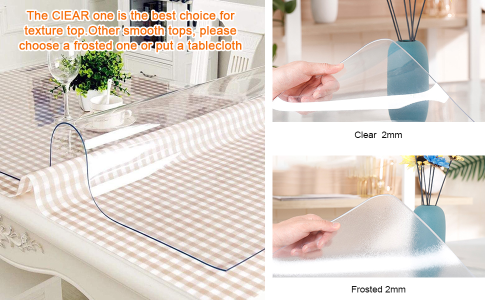 Royhom Clear Table Cover Protector 2mm Thick 48 x 36 Inch